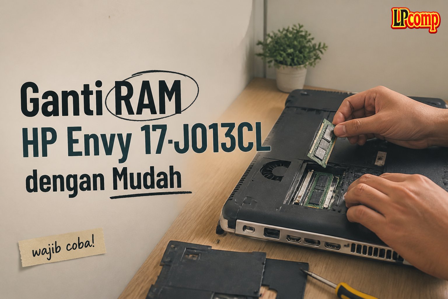 Ganti RAM HP Envy 17-J013CL dengan Mudah