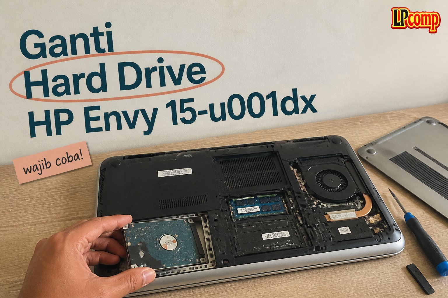 Ganti Hard Drive HP Envy 15-u001dx