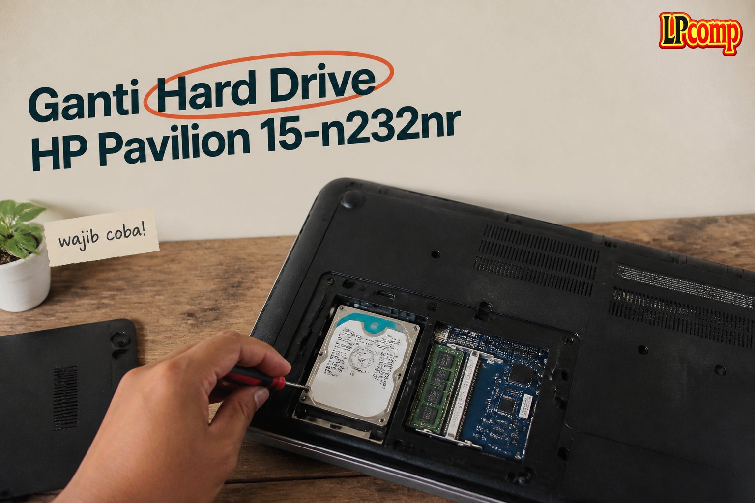 Ganti Hard Drive HP Pavilion 15-n232nr