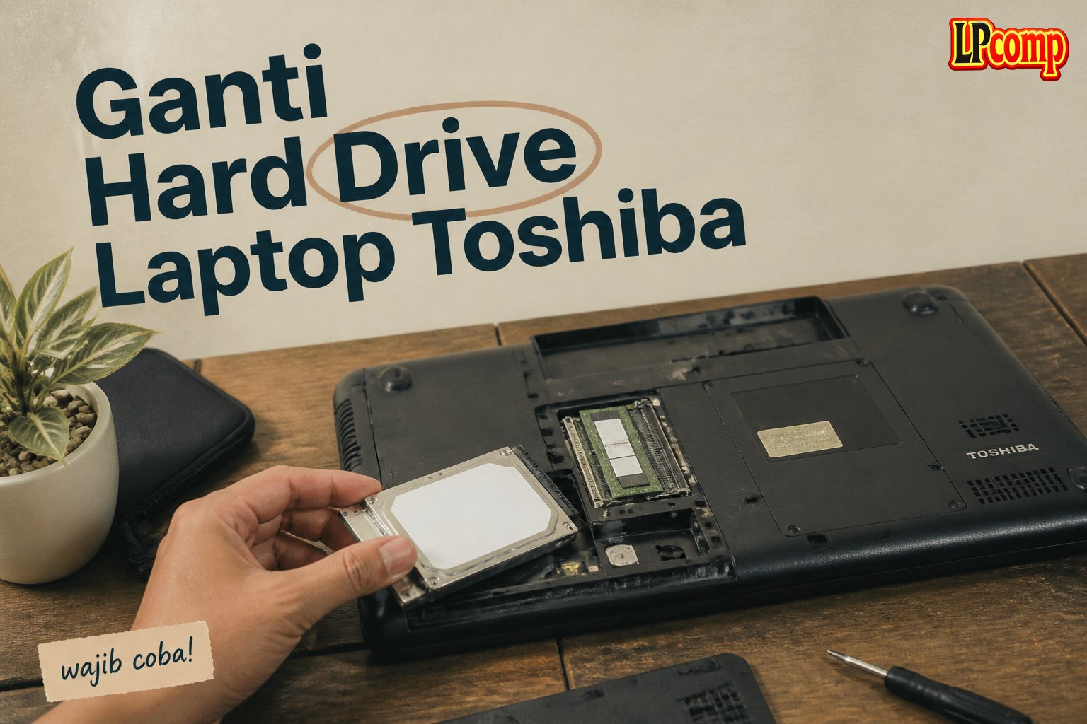 Ganti Hard Drive Laptop Toshiba