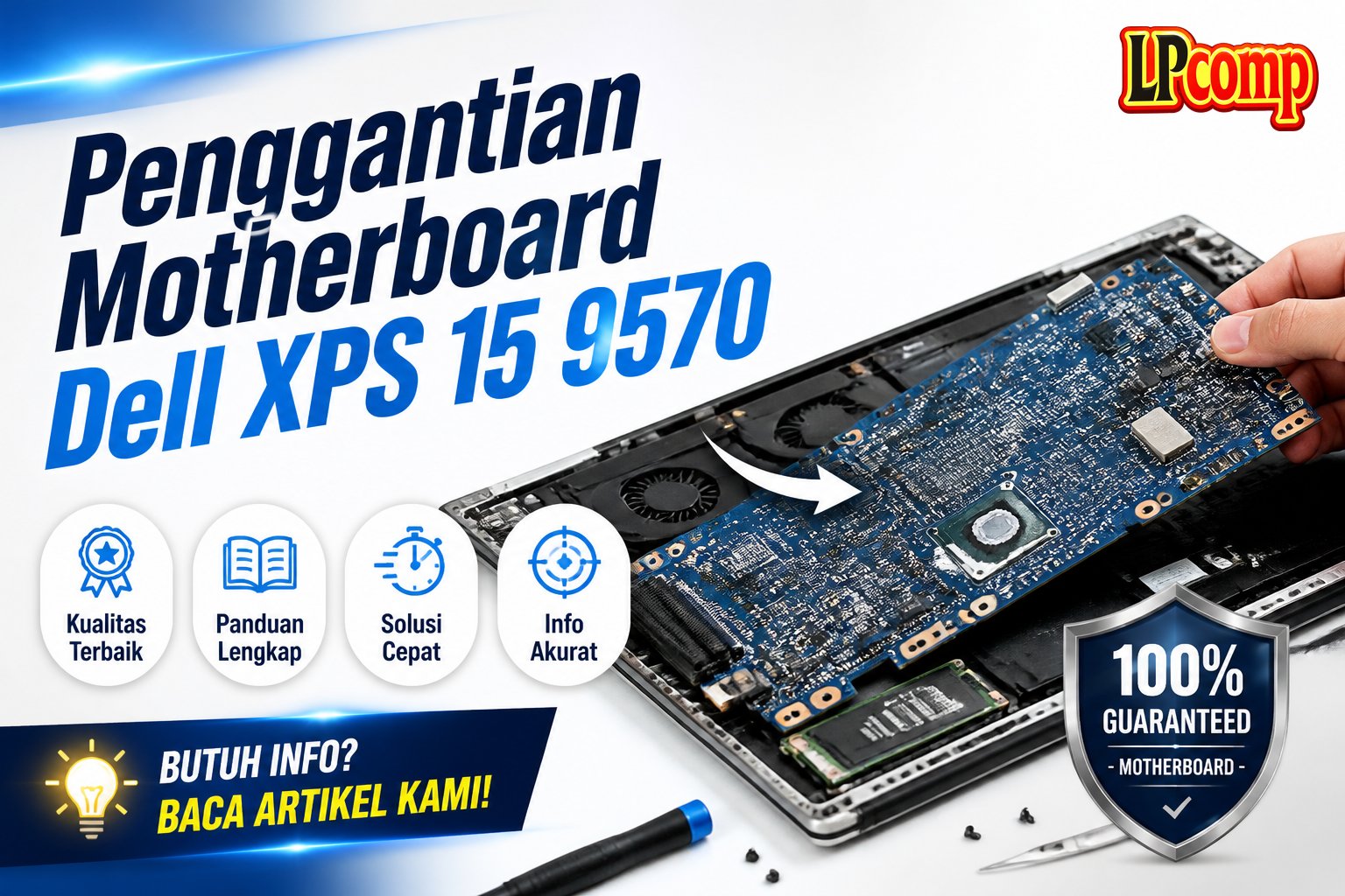 Penggantian Motherboard Dell XPS 15 9570