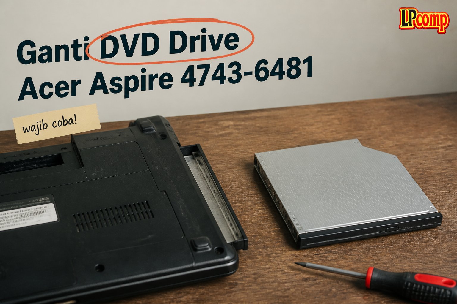 Ganti DVD Drive Acer Aspire 4743-6481