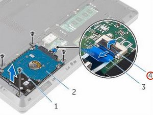 Langkah 2 — Menghubungkan Kabel Hard Drive