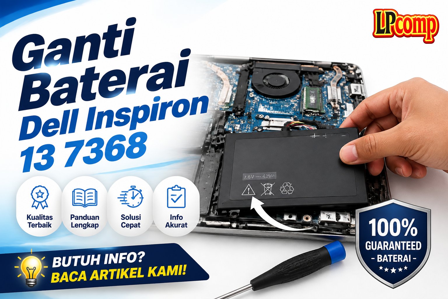 Ganti Baterai Dell Inspiron 13 7368