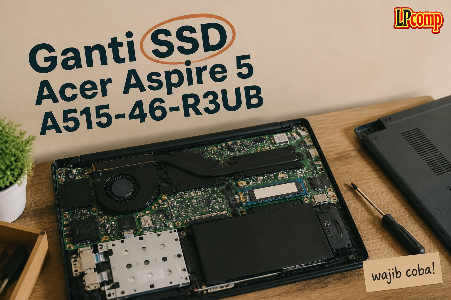 Ganti SSD Acer Aspire 5 A515-46-R3UB