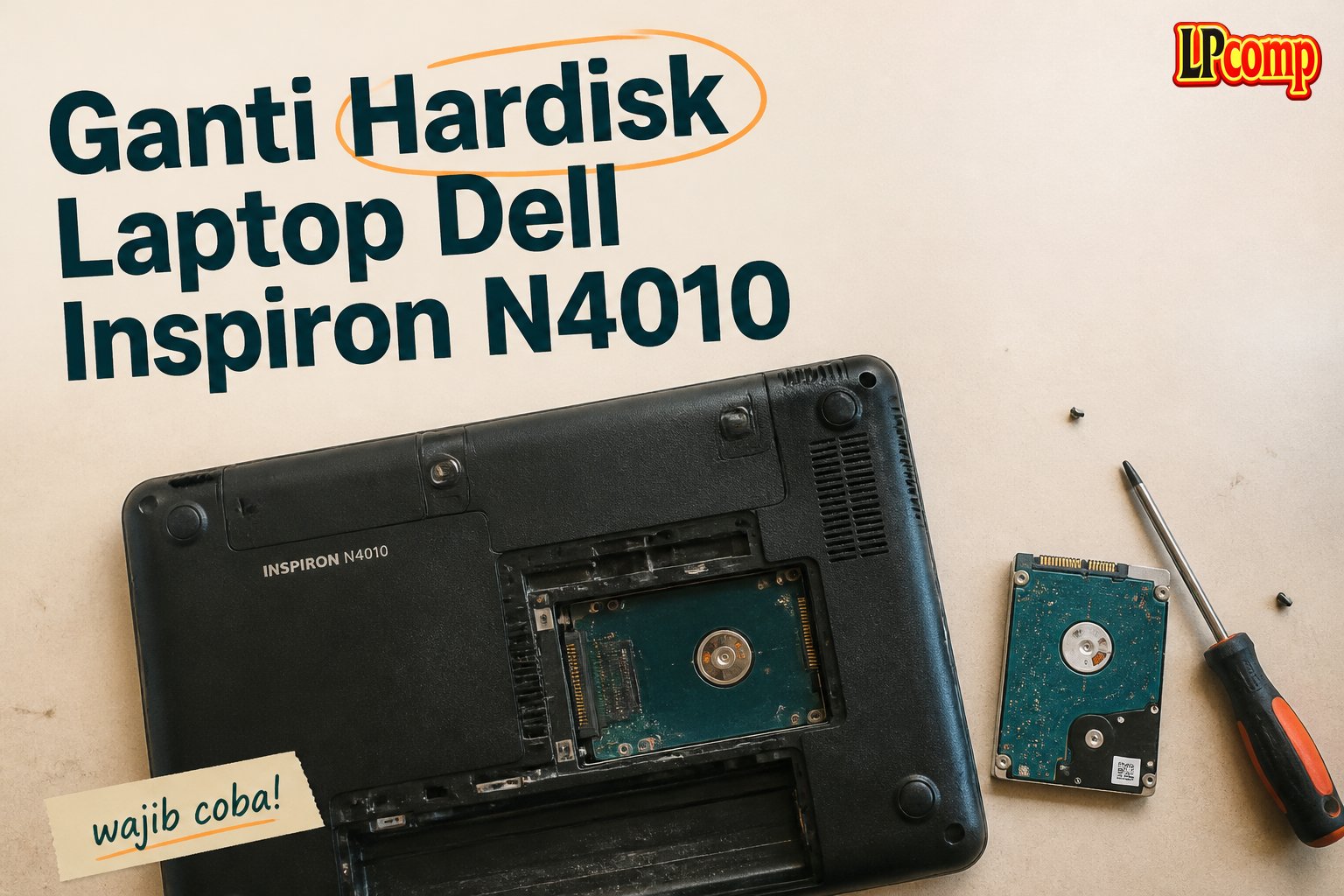 Ganti Hardisk Laptop Dell Inspiron N4010