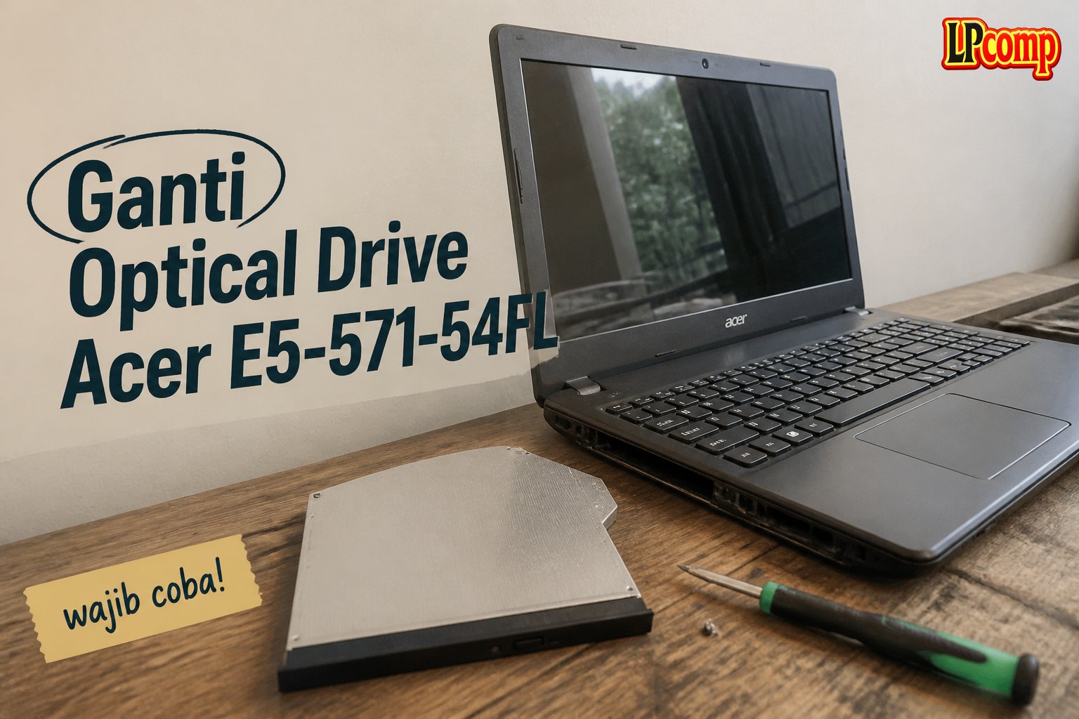 Ganti Optical Drive Acer E5-571-54FL