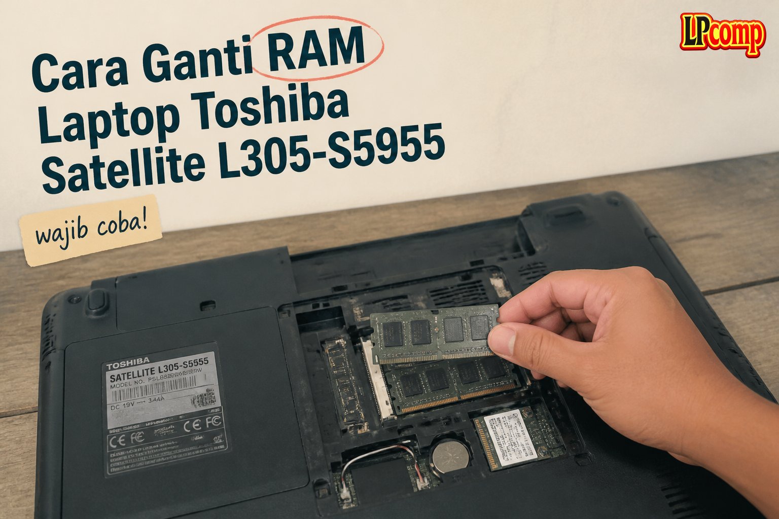 Cara Ganti RAM Laptop Toshiba Satellite L305-S5955