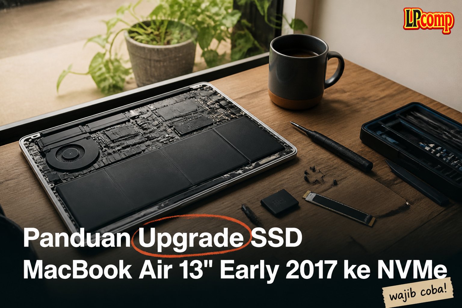 Panduan Upgrade SSD MacBook Air 13" Early 2017 ke NVMe