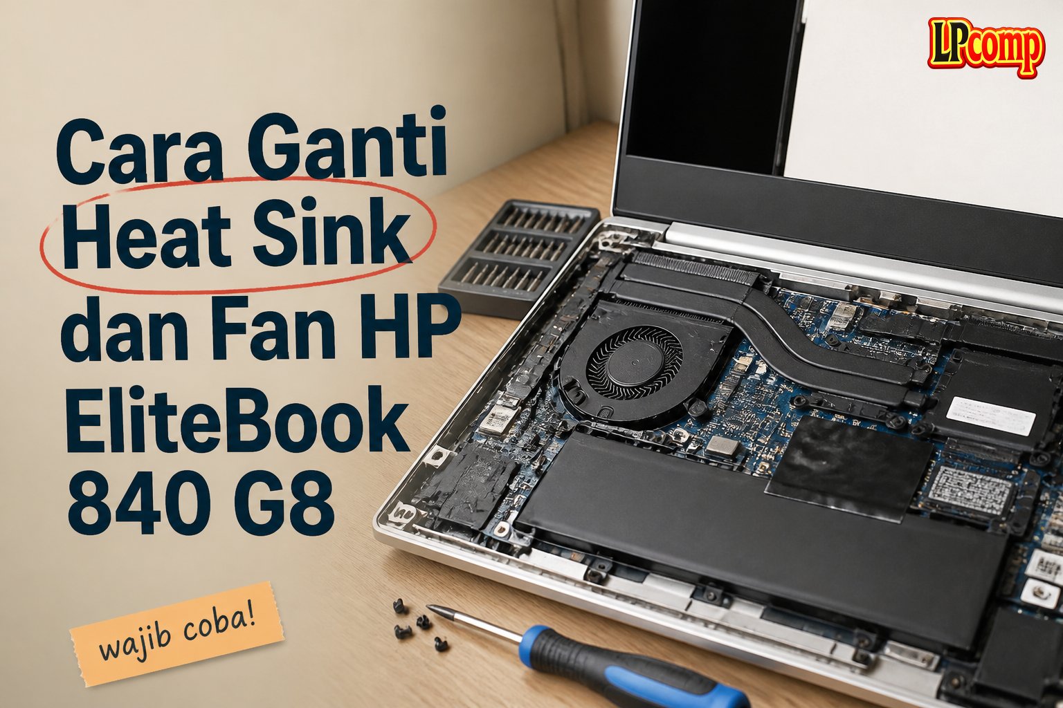 Cara Ganti Heat Sink dan Fan HP EliteBook 840 G8