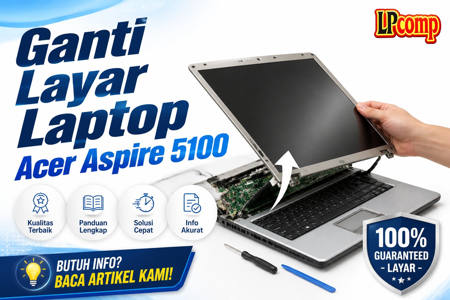 Ganti Layar Laptop Acer Aspire 5100