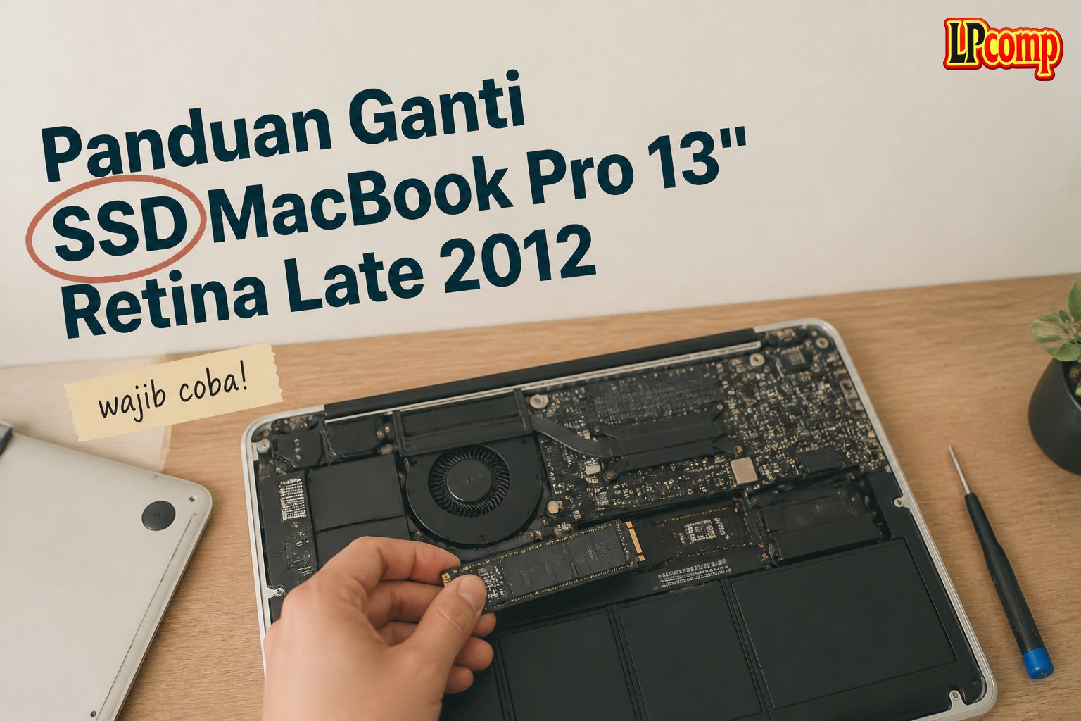 Panduan Ganti SSD MacBook Pro 13" Retina Late 2012