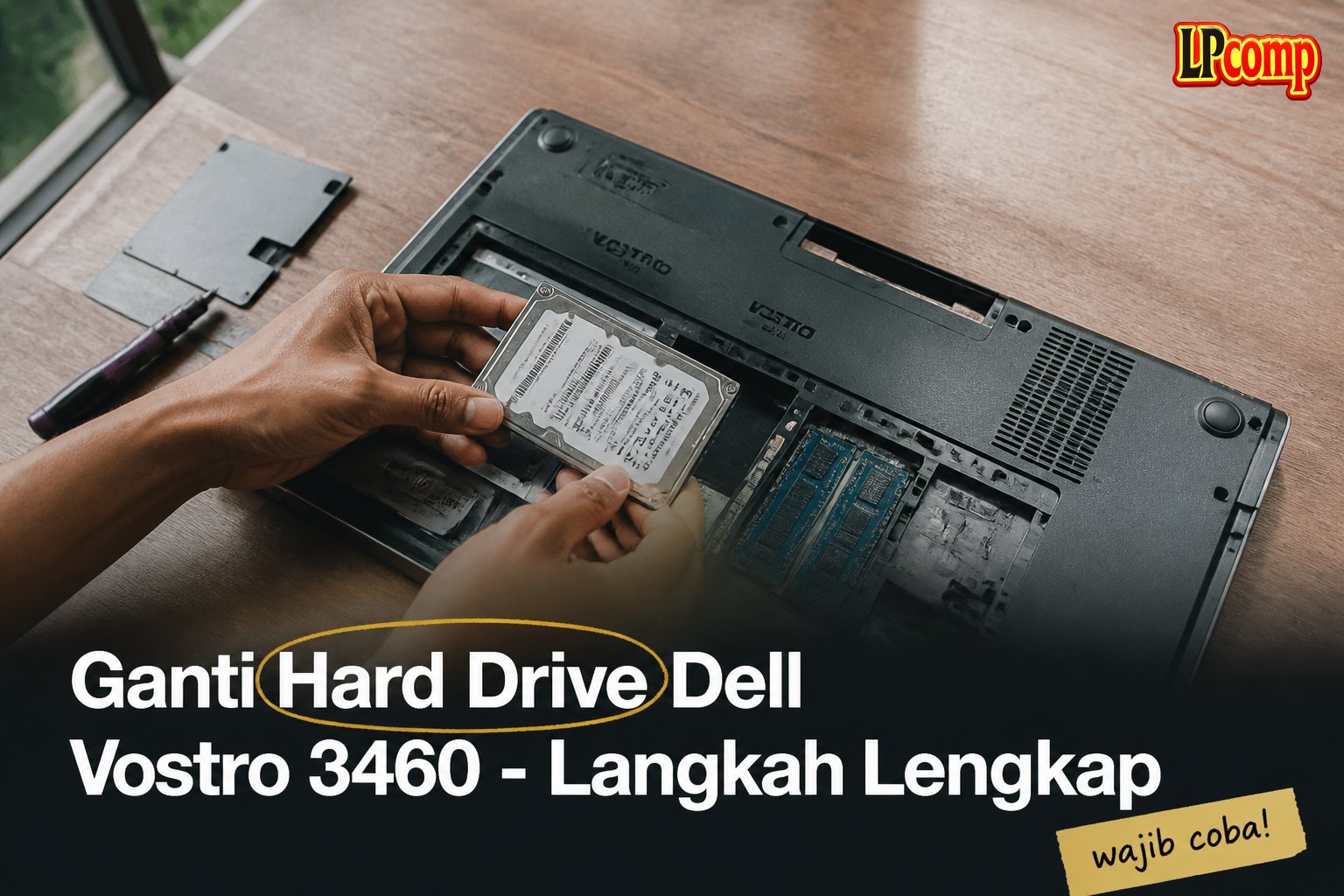 Ganti Hard Drive Dell Vostro 3460 - Langkah Lengkap