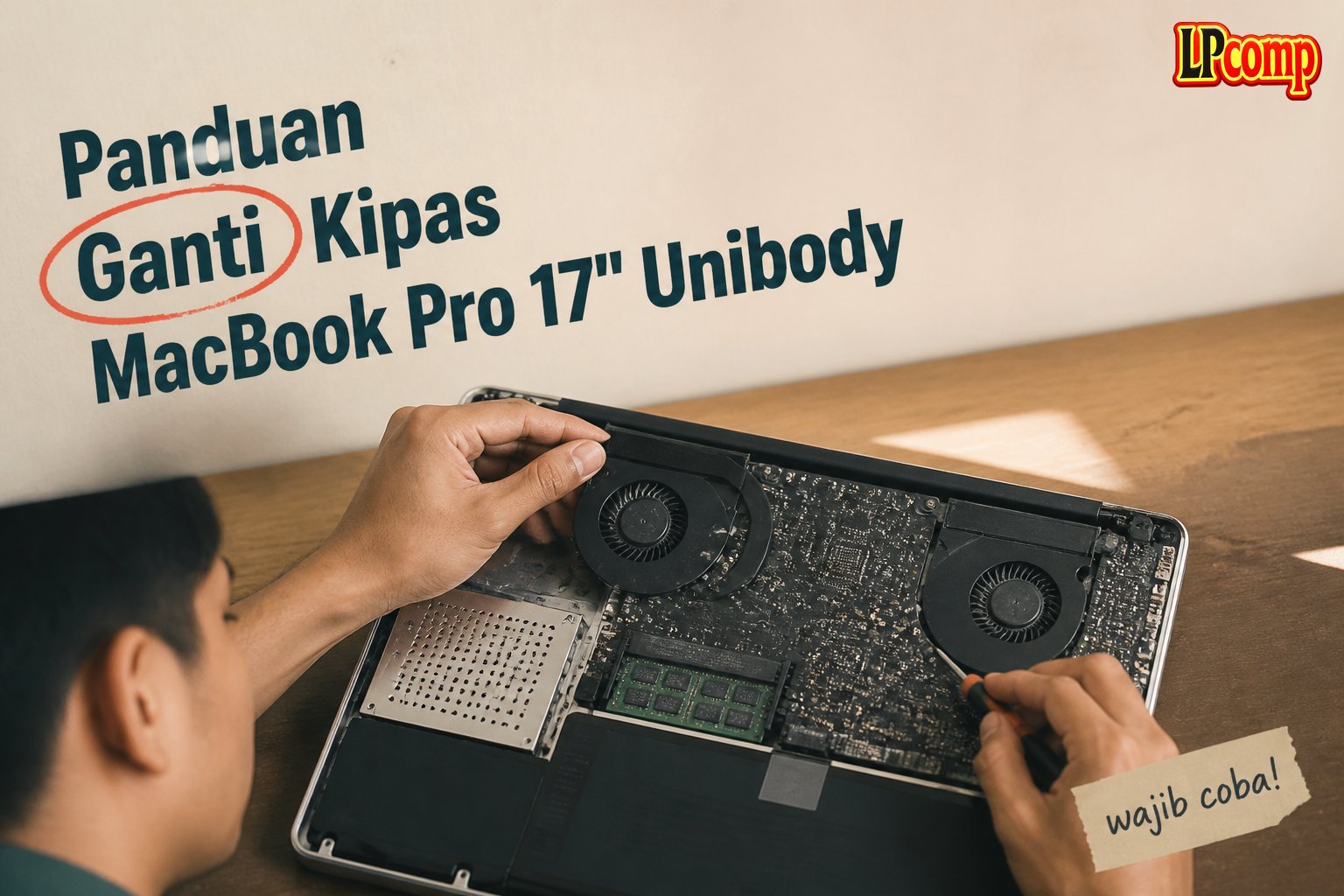 Panduan Ganti Kipas MacBook Pro 17" Unibody