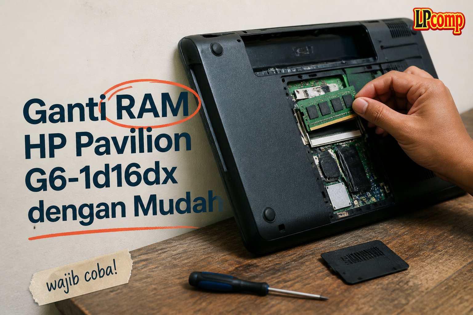 Ganti RAM HP Pavilion G6-1d16dx dengan Mudah