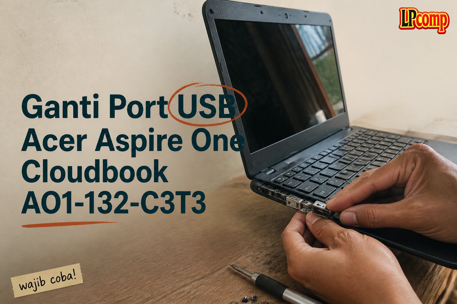 Ganti Port USB Acer Aspire One Cloudbook AO1-132-C3T3