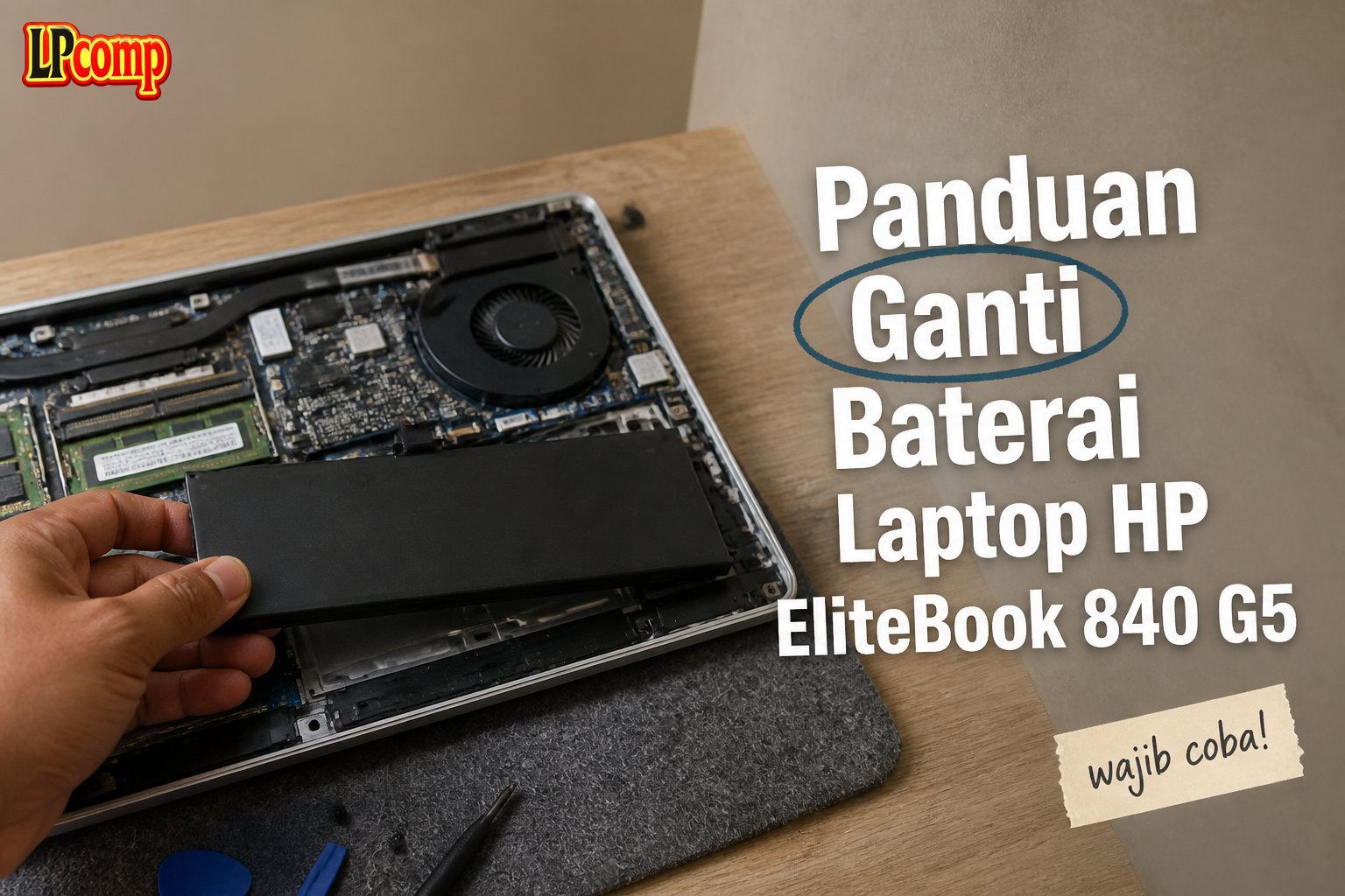 Panduan Ganti Baterai Laptop HP EliteBook 840 G5
