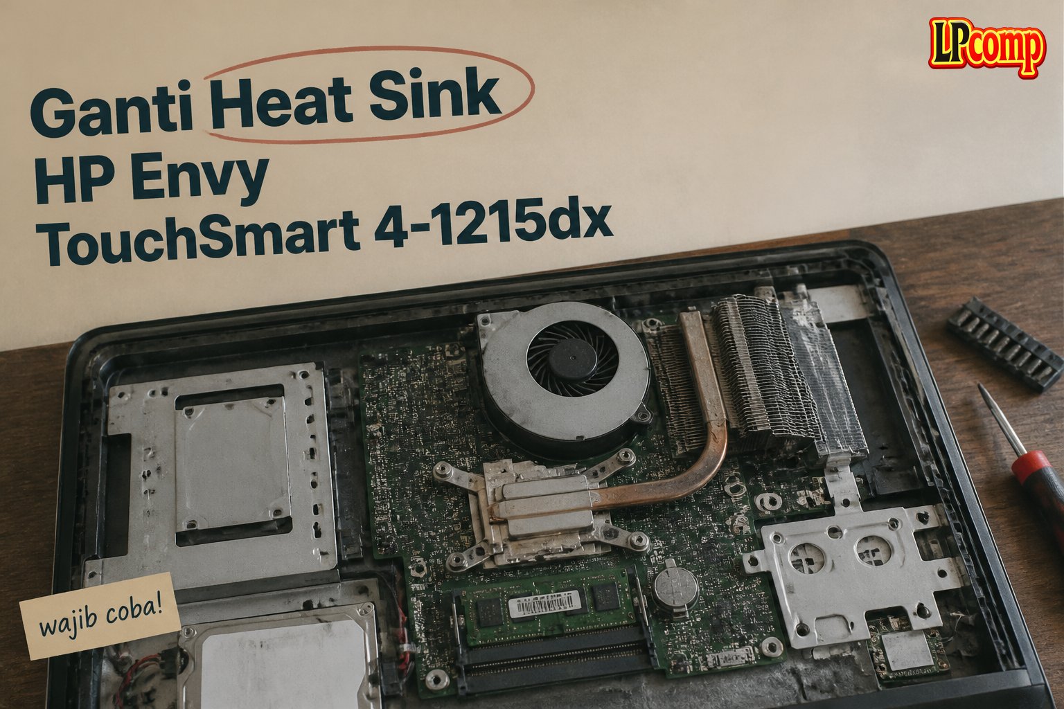 Ganti Heat Sink HP Envy TouchSmart 4-1215dx