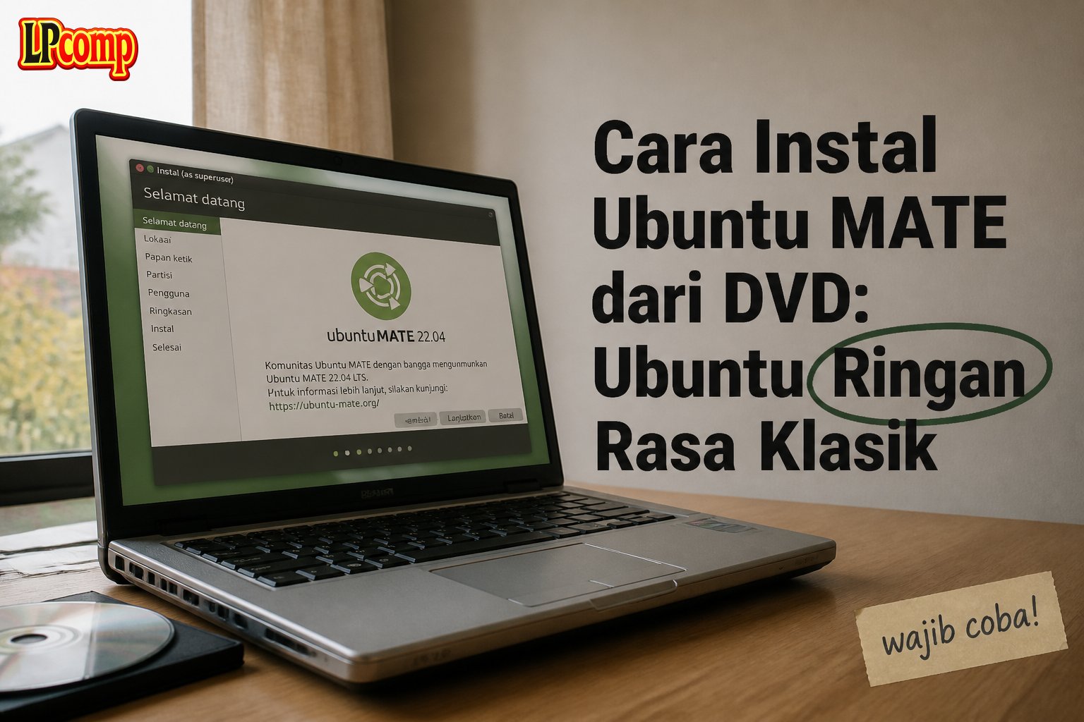 Cara Instal Ubuntu MATE dari DVD: Ubuntu Ringan Rasa Klasik