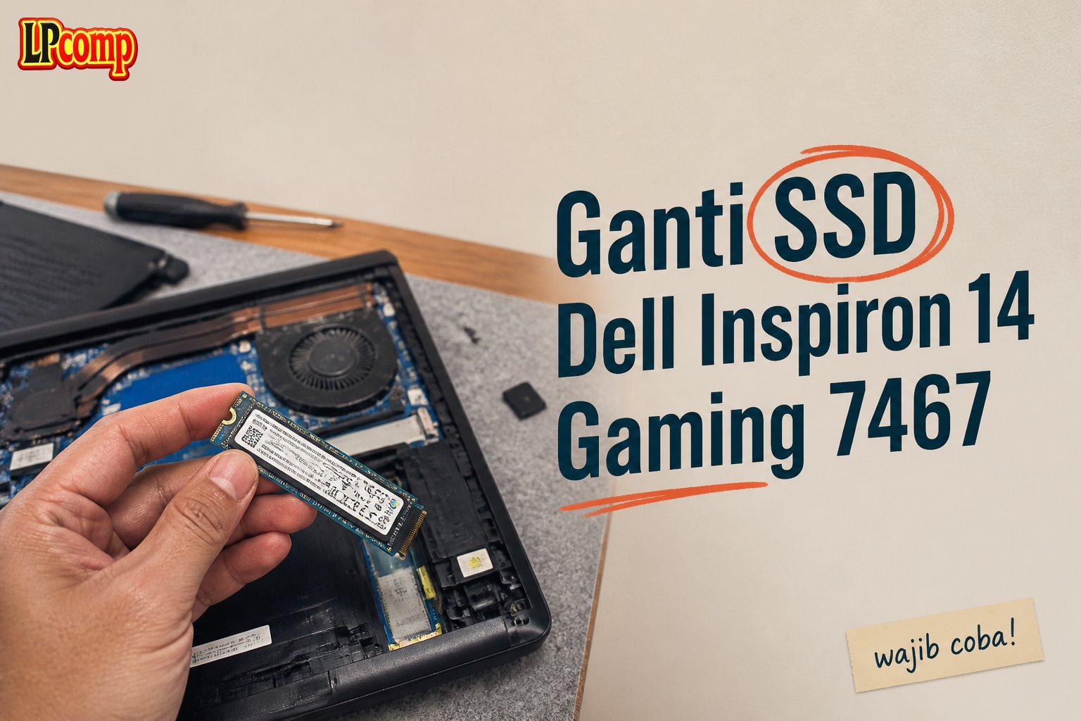 Ganti SSD Dell Inspiron 14 Gaming 7467