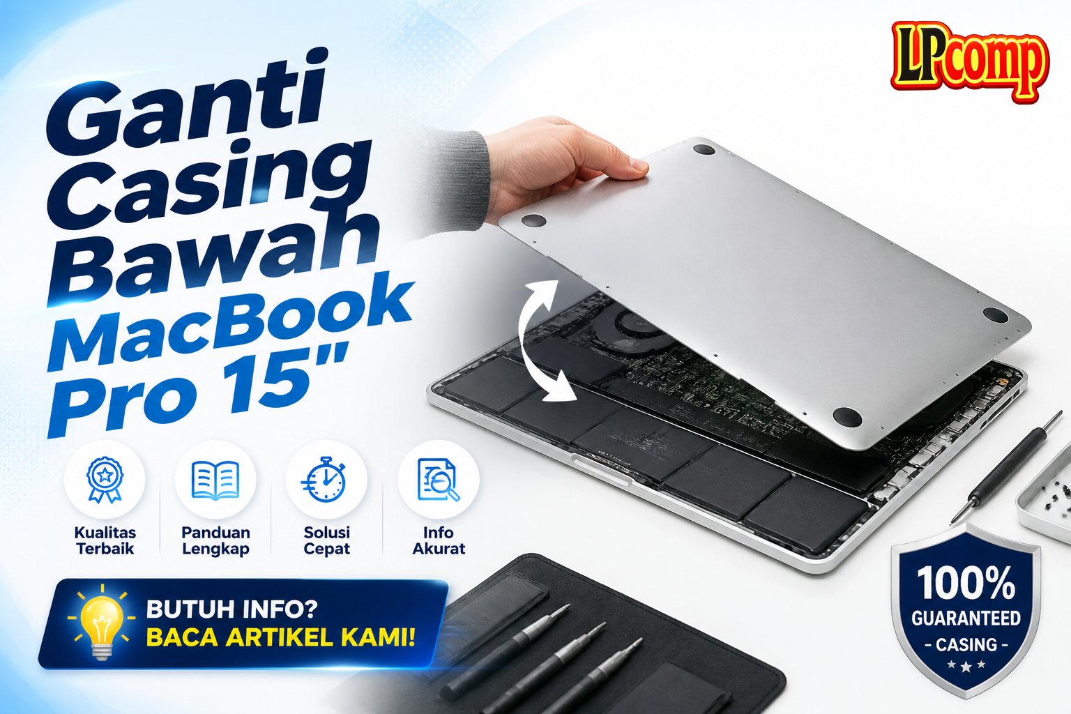 Ganti Casing Bawah MacBook Pro 15"