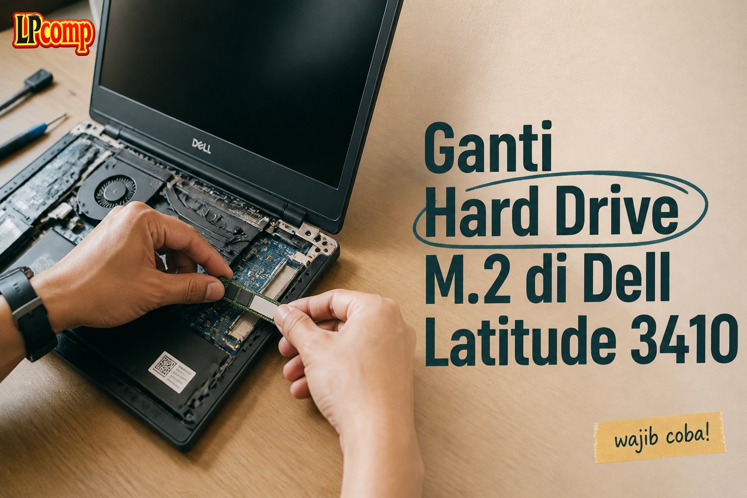 Ganti Hard Drive M.2 di Dell Latitude 3410