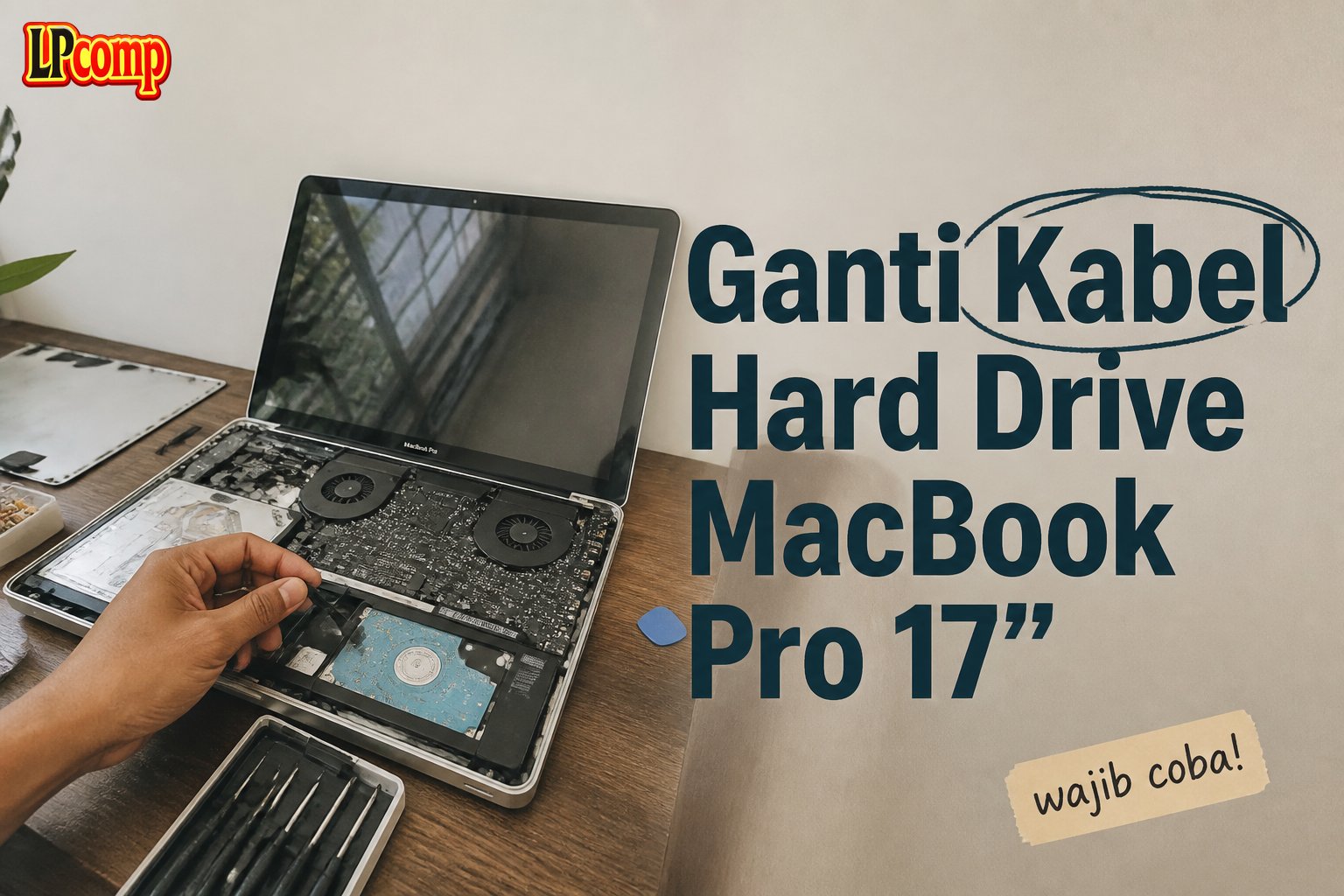 Ganti Kabel Hard Drive MacBook Pro 17"