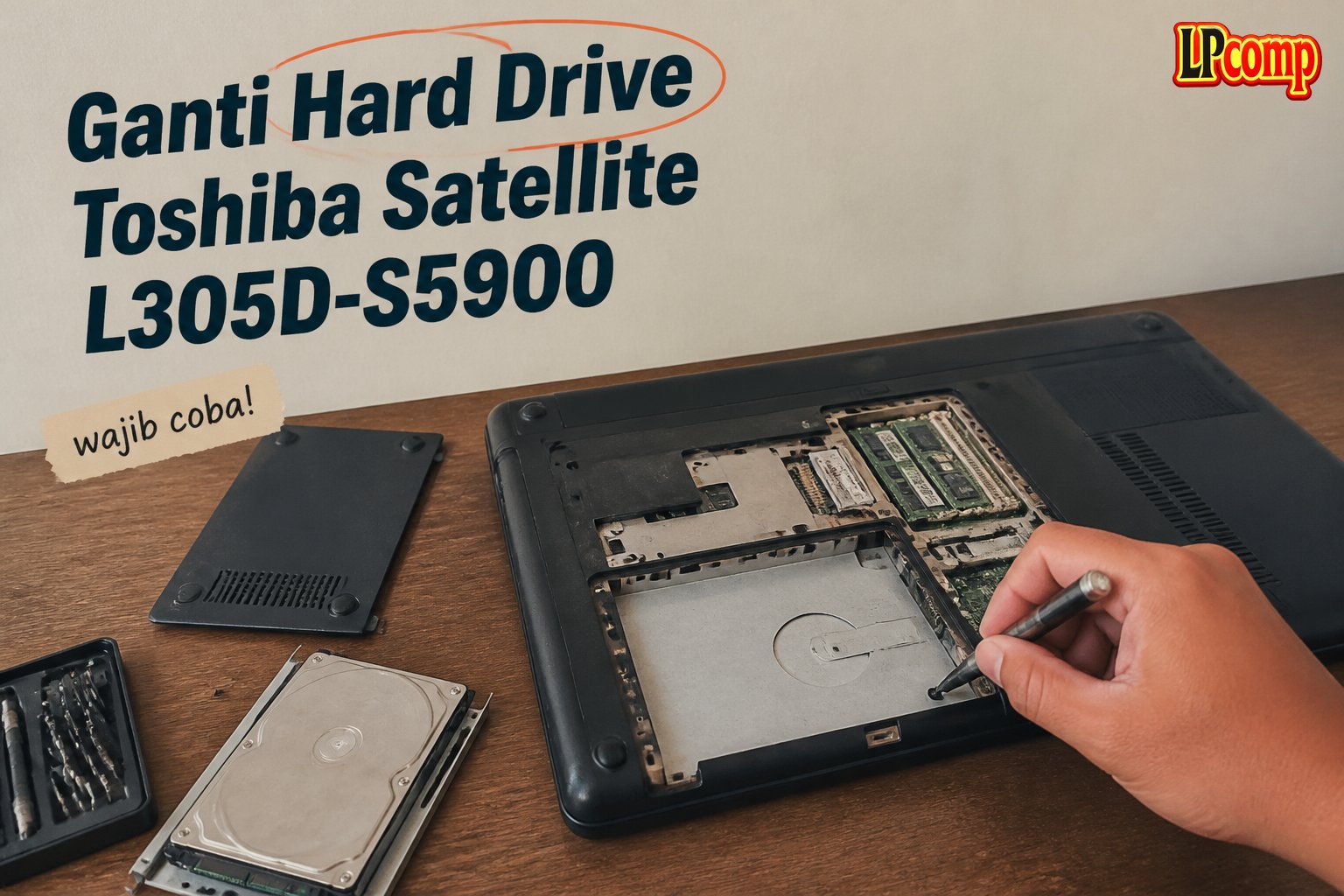 Ganti Hard Drive Toshiba Satellite L305D-S5900