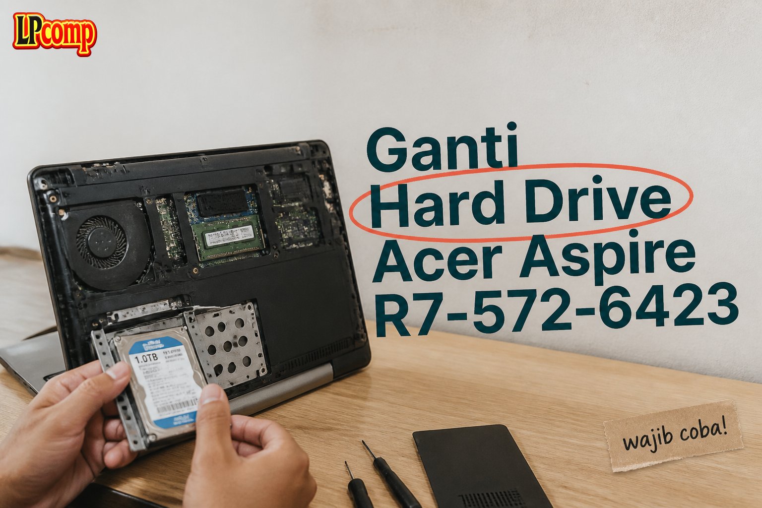 Ganti Hard Drive Acer Aspire R7-572-6423
