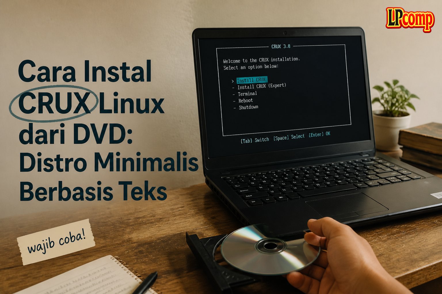 Cara Instal CRUX Linux dari DVD: Distro Minimalis Berbasis Teks