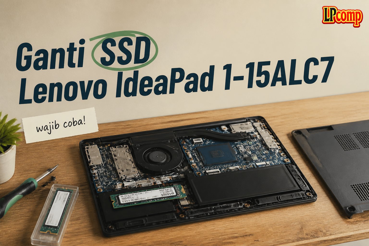 Ganti SSD Lenovo IdeaPad 1-15ALC7