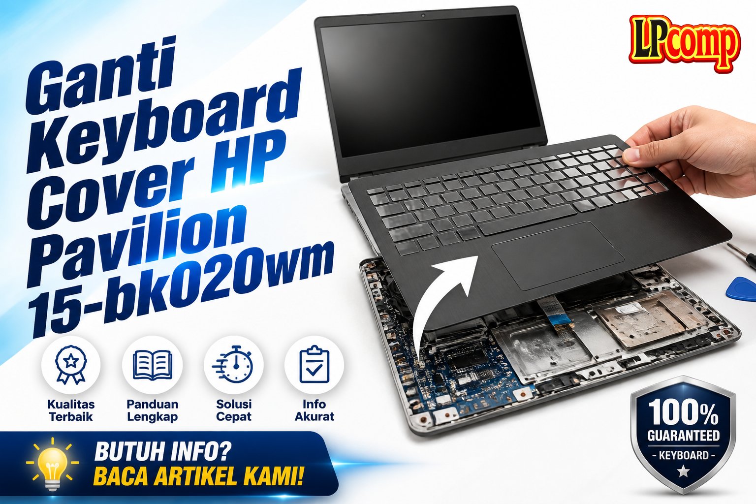 Ganti Keyboard Cover HP Pavilion 15-bk020wm