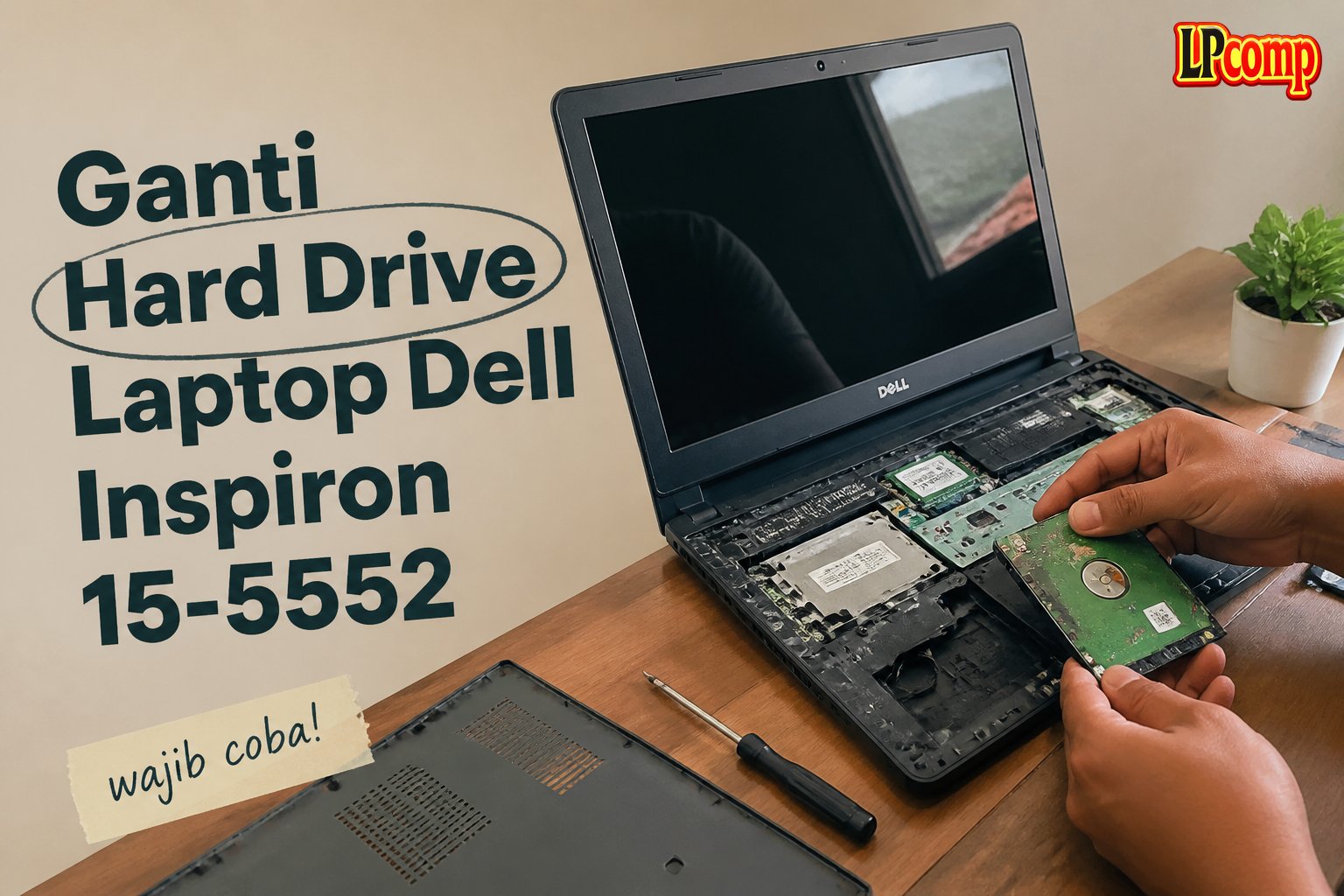 Ganti Hard Drive Laptop Dell Inspiron 15-5552