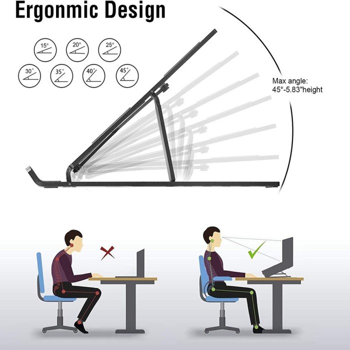 Laptop Stand Riser Foldable Adjustable - gambar 3