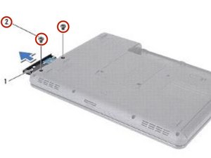 Langkah 1 — Hapus Screws di Bagian Bawah Laptop