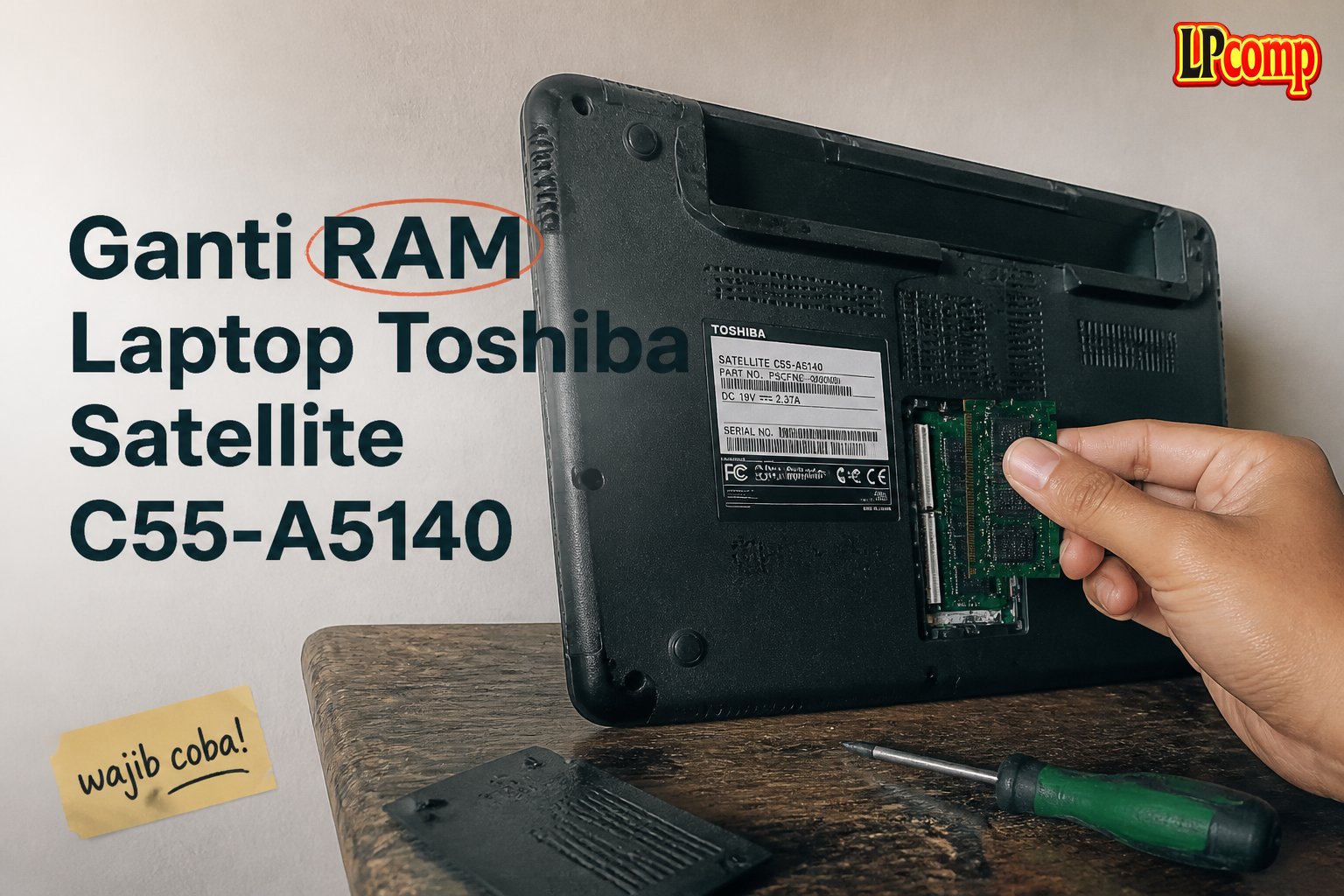 Ganti RAM Laptop Toshiba Satellite C55-A5140