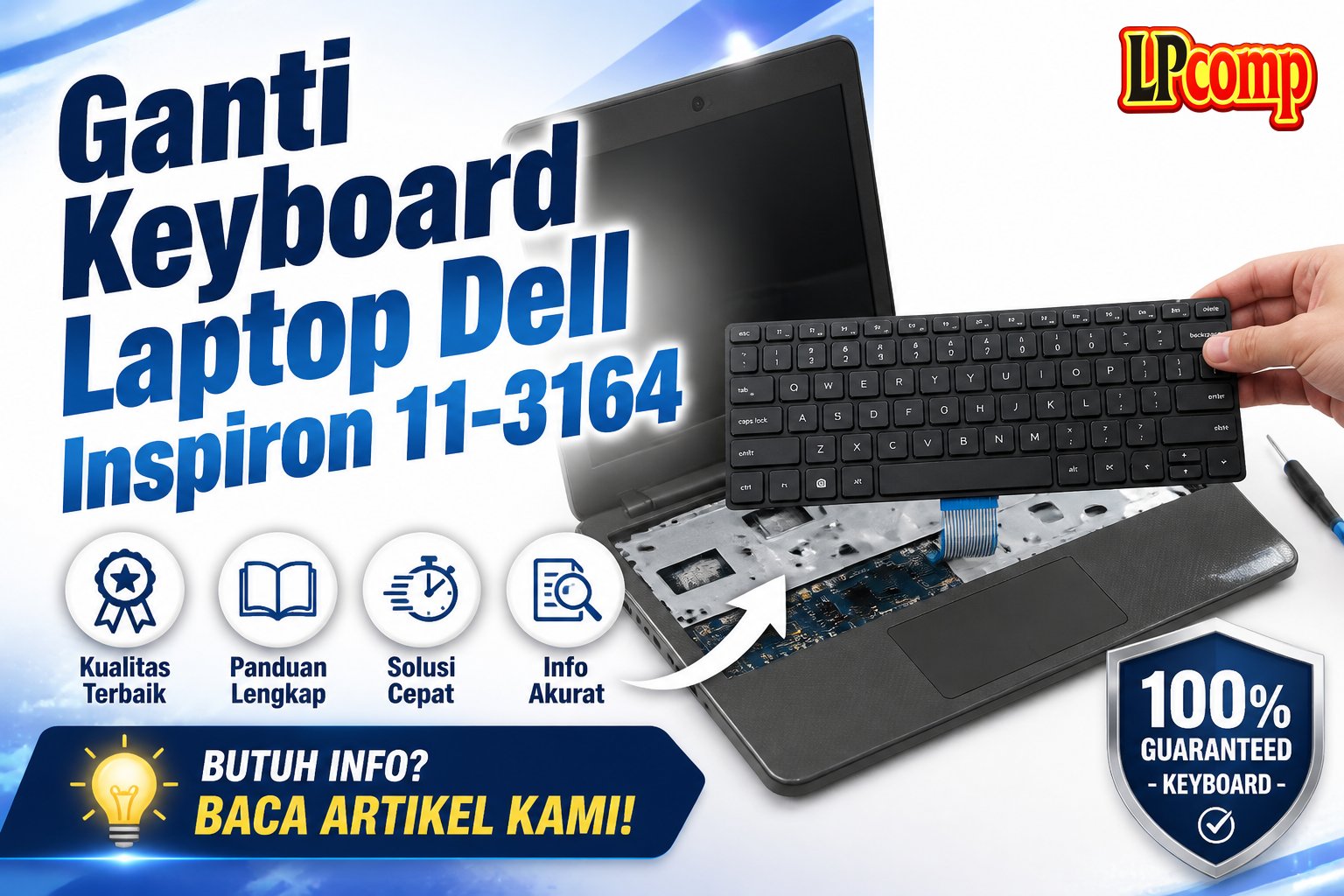 Ganti Keyboard Laptop Dell Inspiron 11-3164