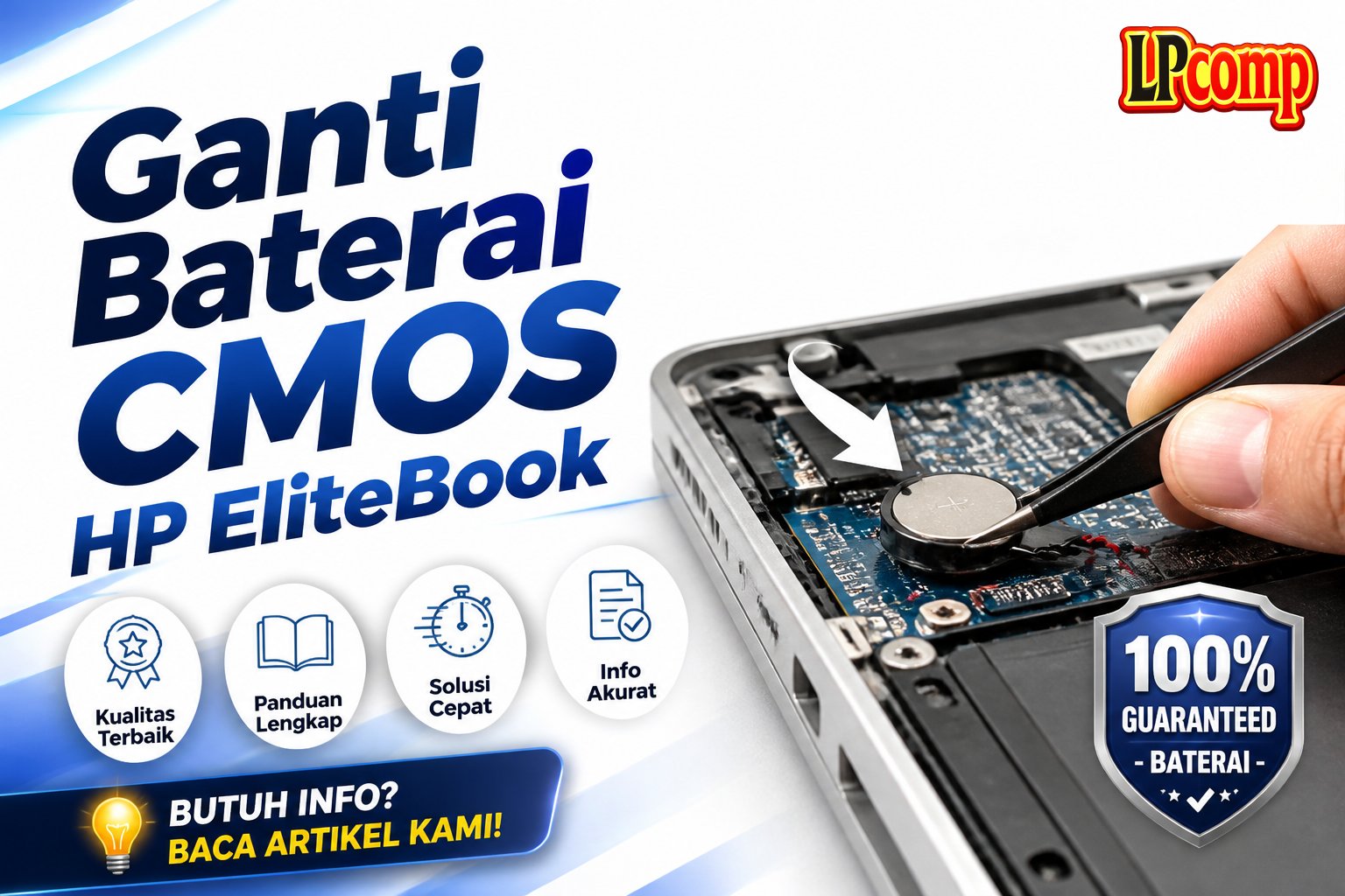Ganti Baterai CMOS HP EliteBook