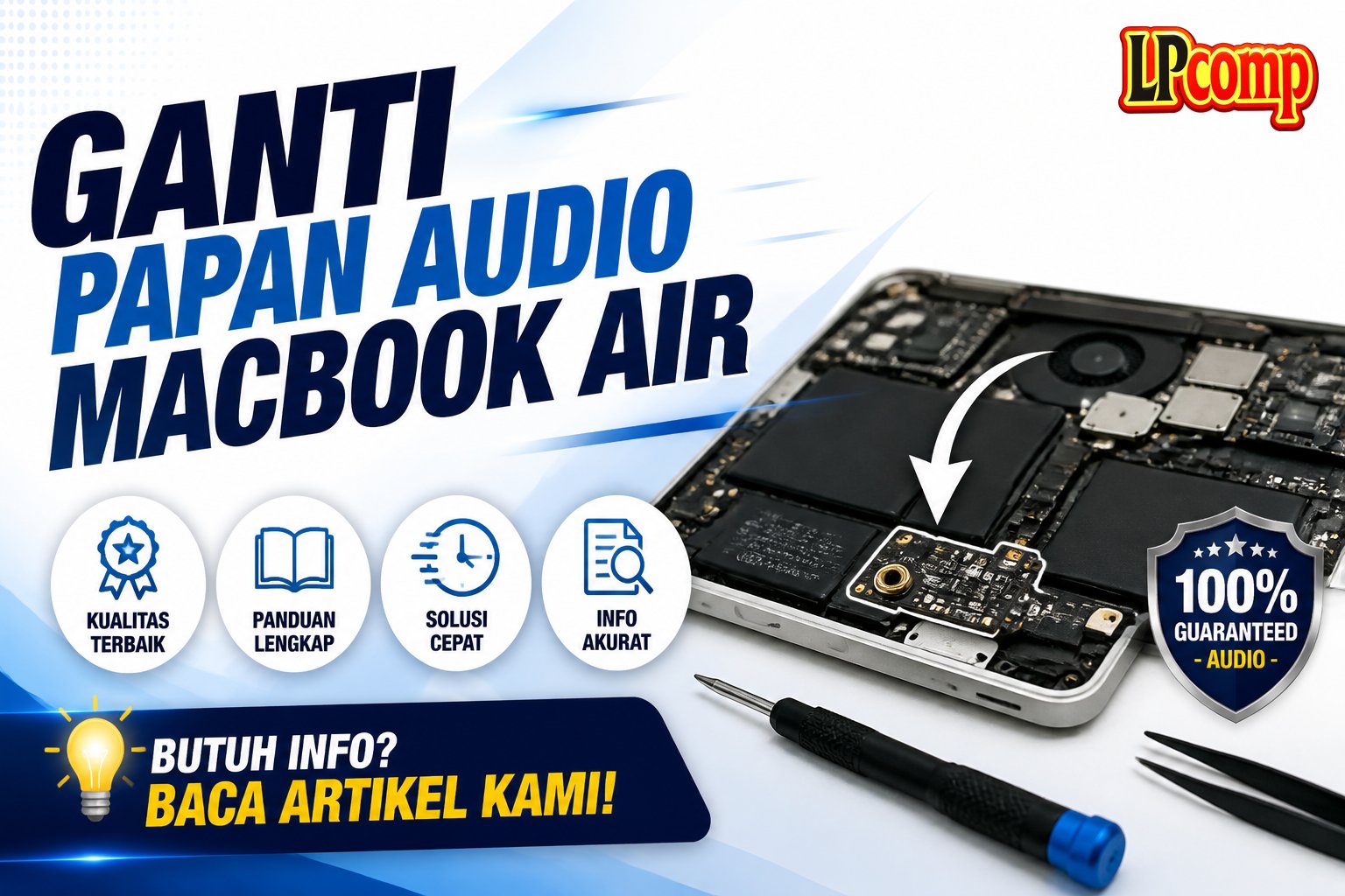 Ganti Papan Audio MacBook Air