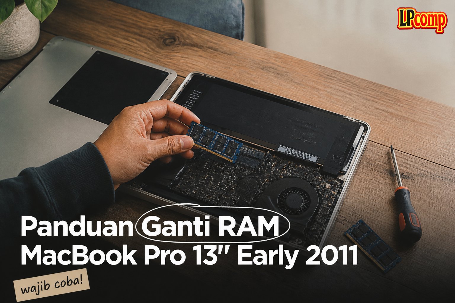 Panduan Ganti RAM MacBook Pro 13" Early 2011