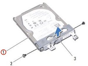 Langkah 4 — Pasang Bracket ke Hard Drive Baru