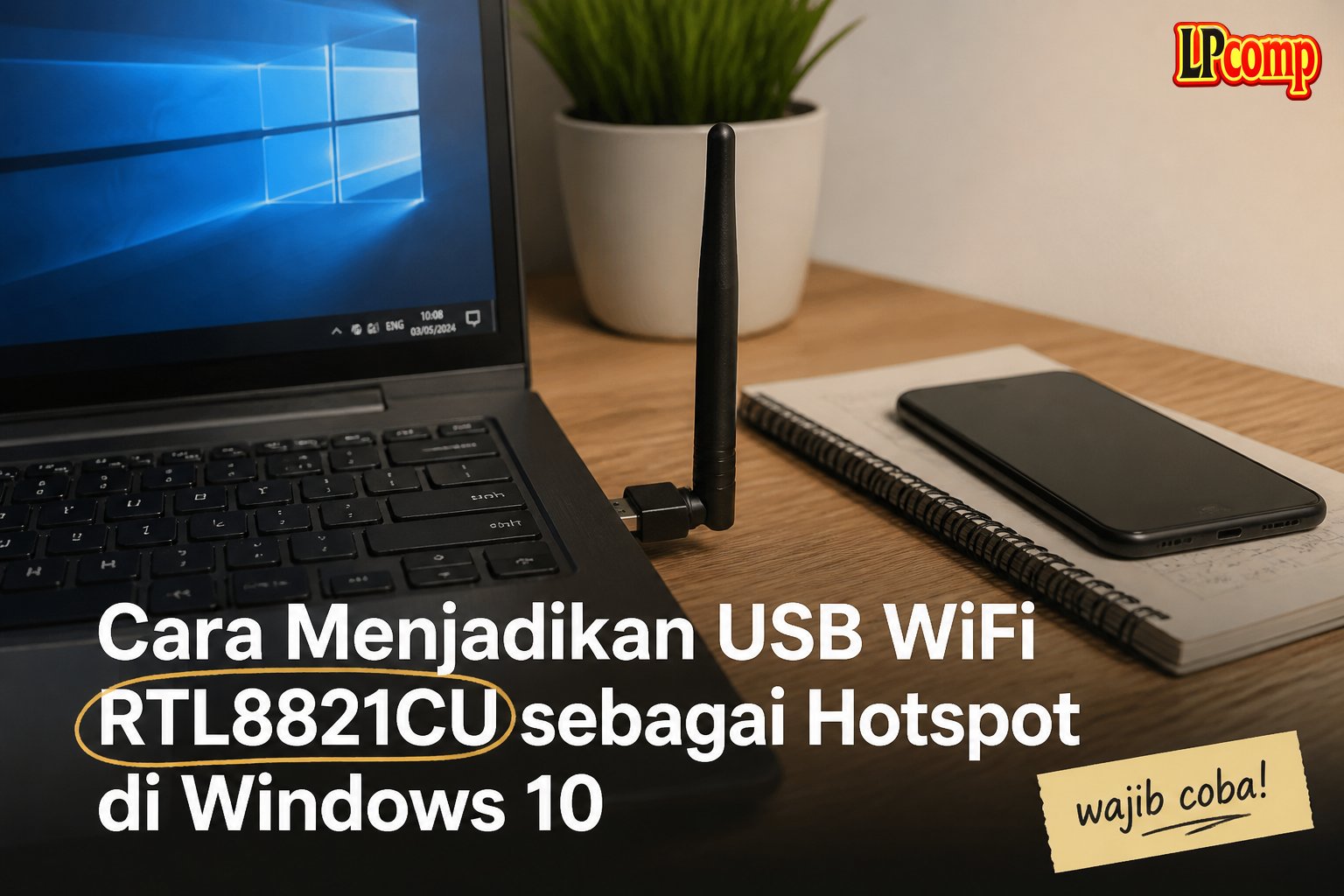 Cara Menjadikan USB WiFi RTL8821CU sebagai Hotspot di Windows 10