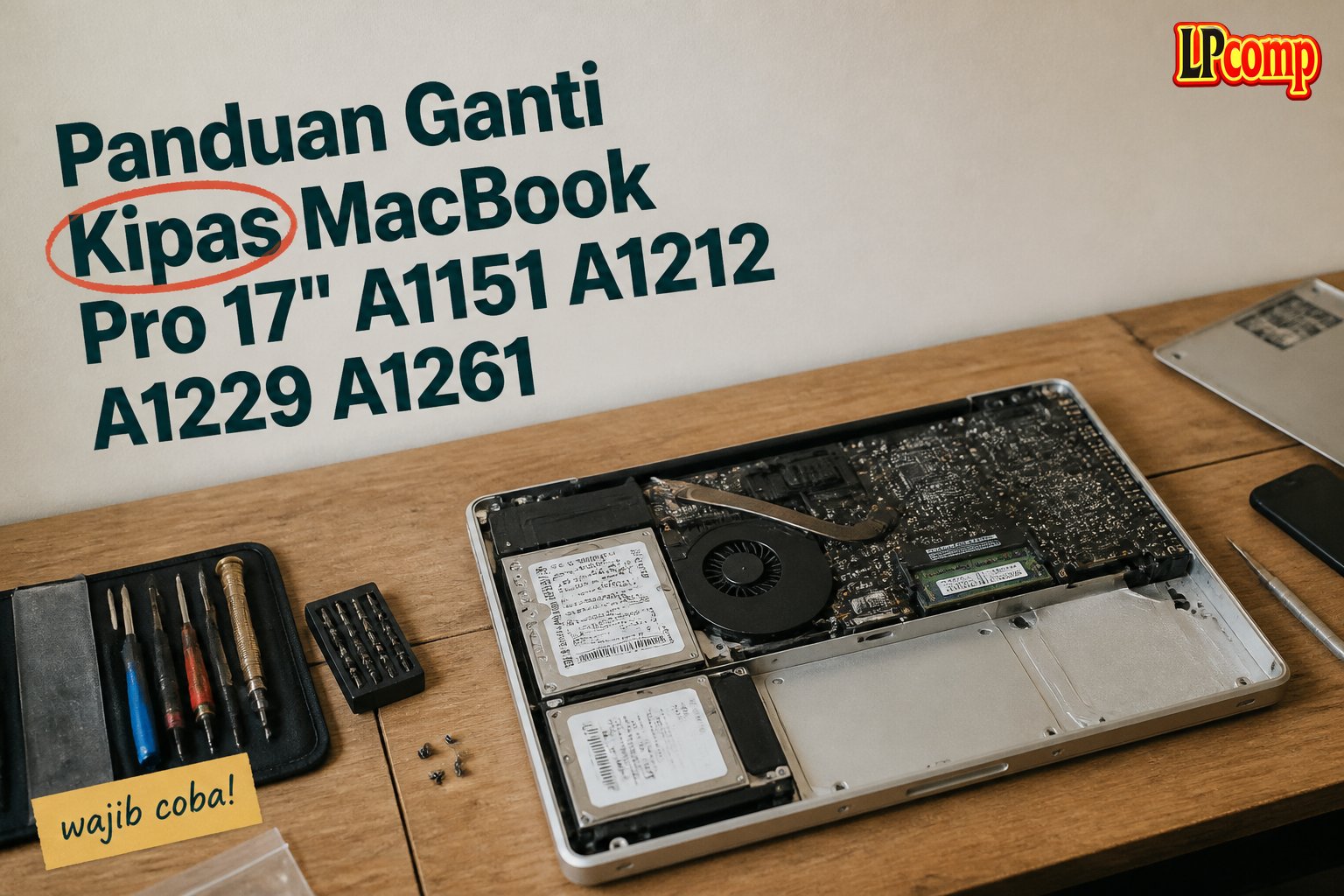 Panduan Ganti Kipas MacBook Pro 17" A1151 A1212 A1229 A1261