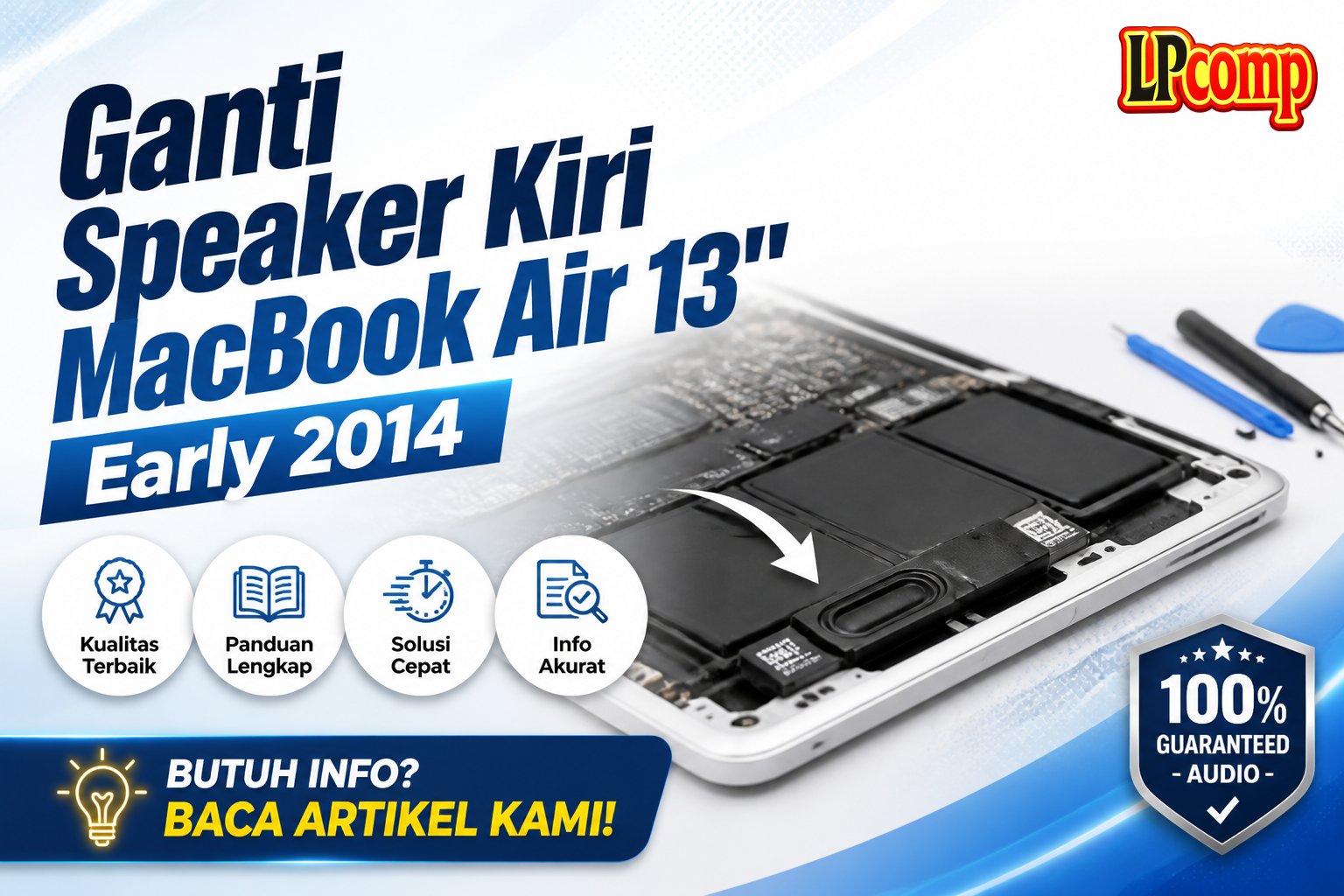 Ganti Speaker Kiri MacBook Air 13" Early 2014
