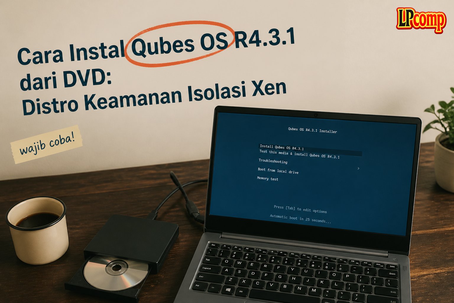 Cara Instal Qubes OS R4.3.1 dari DVD: Distro Keamanan Isolasi Xen