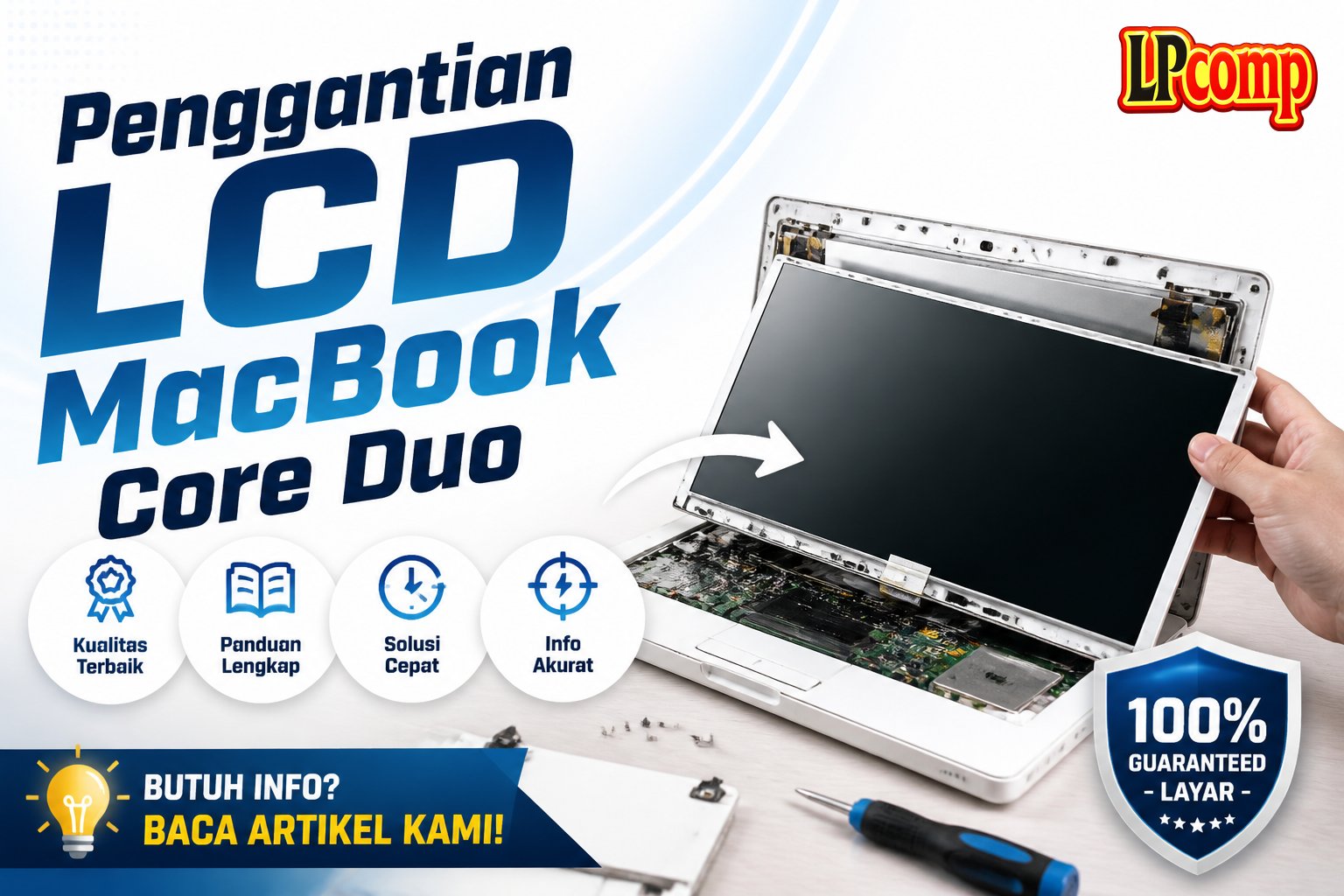 Penggantian LCD MacBook Core Duo