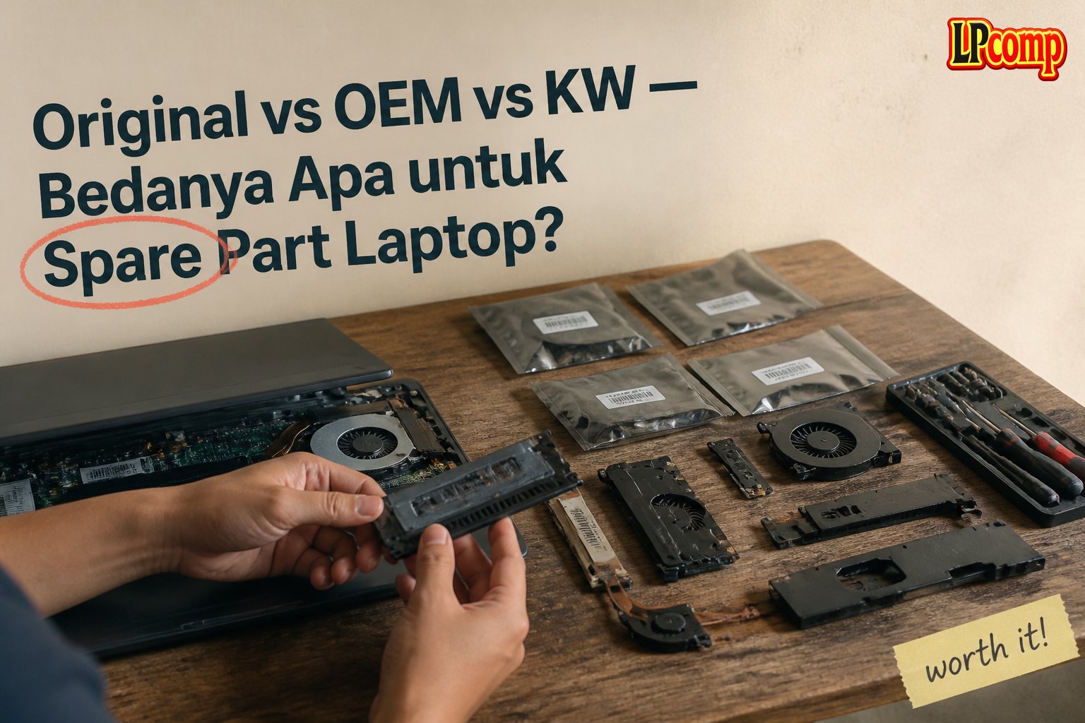 Original vs OEM vs KW — Bedanya Apa untuk Spare Part Laptop?