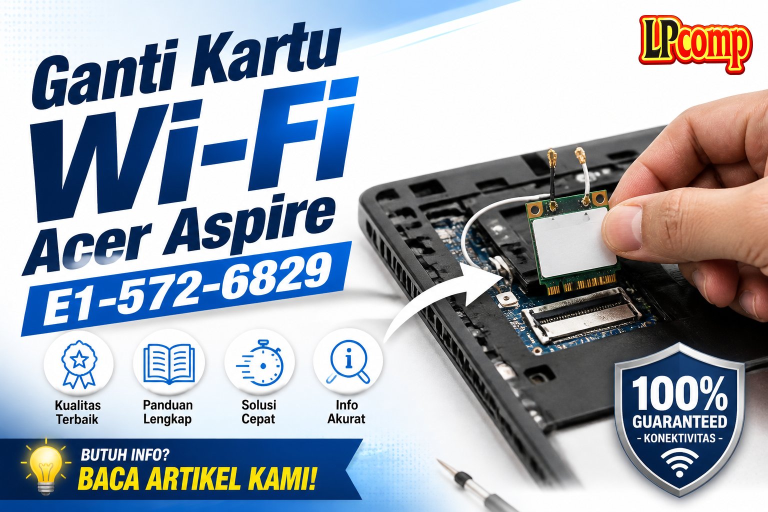 Ganti Kartu Wi-Fi Acer Aspire E1-572-6829