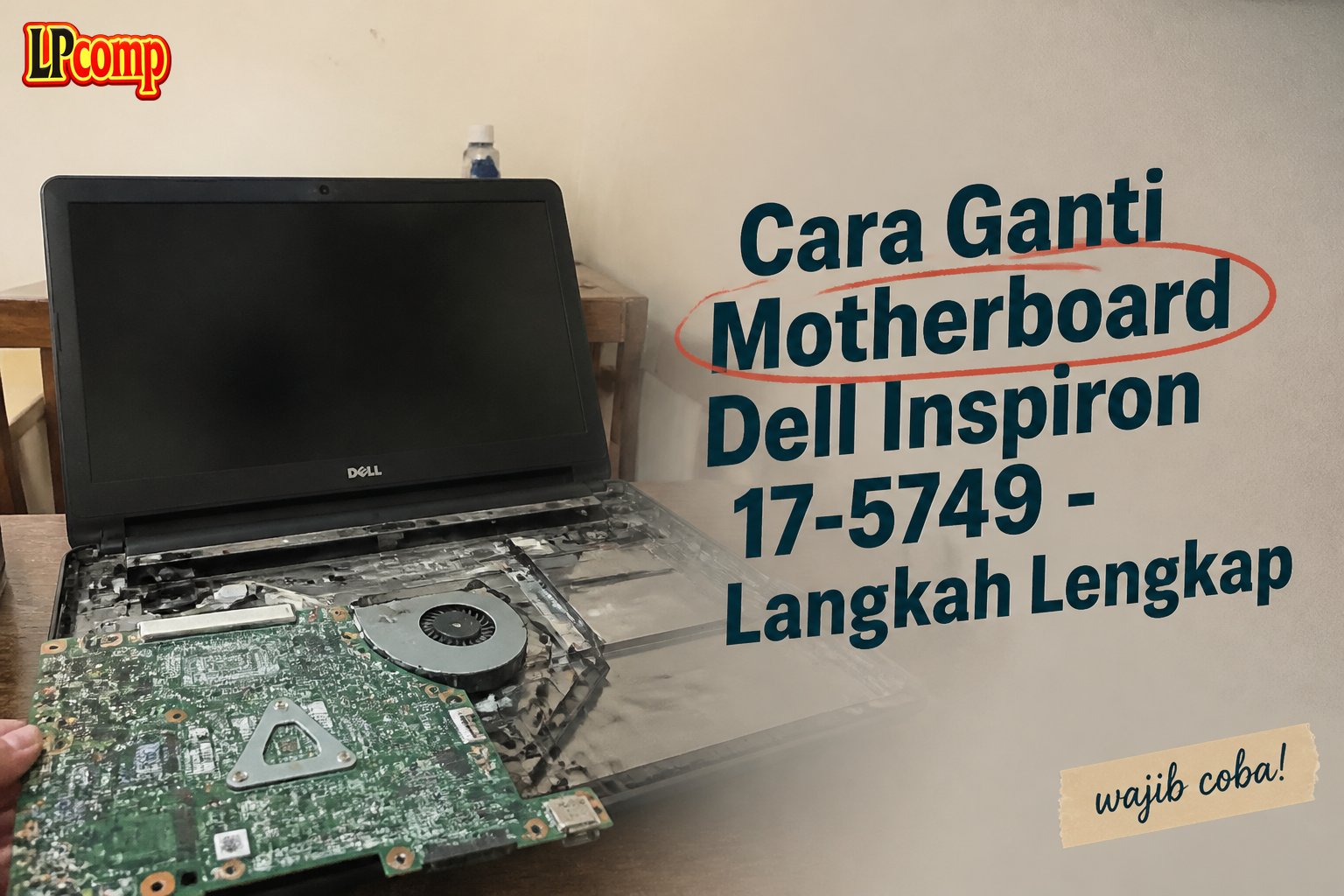 Cara Ganti Motherboard Dell Inspiron 17-5749 - Langkah Lengkap