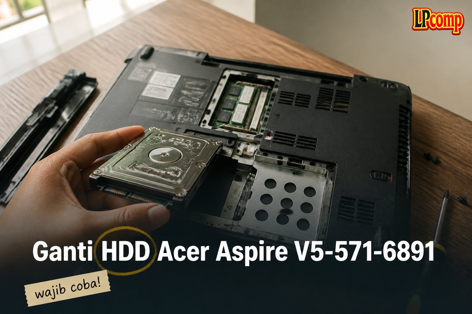Ganti HDD Acer Aspire V5-571-6891
